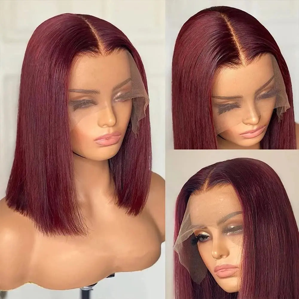 SleekTress T-Part Lace Bob Wig – Brazilian Straight Elegance - Glamorize Hair & Beauty 