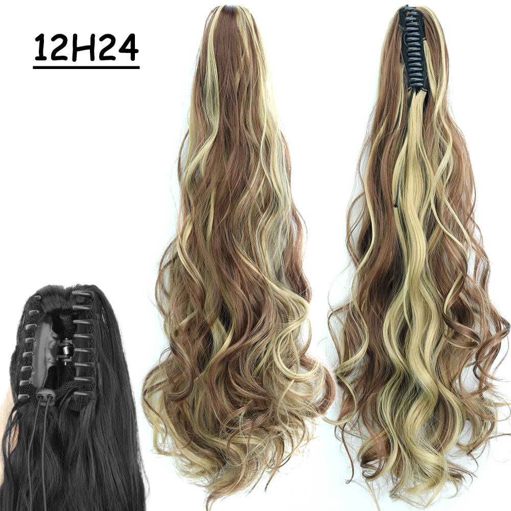 Sleek Claw Clip Ponytail – 24" Heat-Resistant Hairpiece - Glamorize Hair & Beauty 