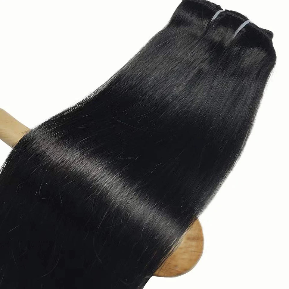 Natural Straight Clip-In Extensions – 100% Brazilian Virgin Hair - Glamorize Hair & Beauty 