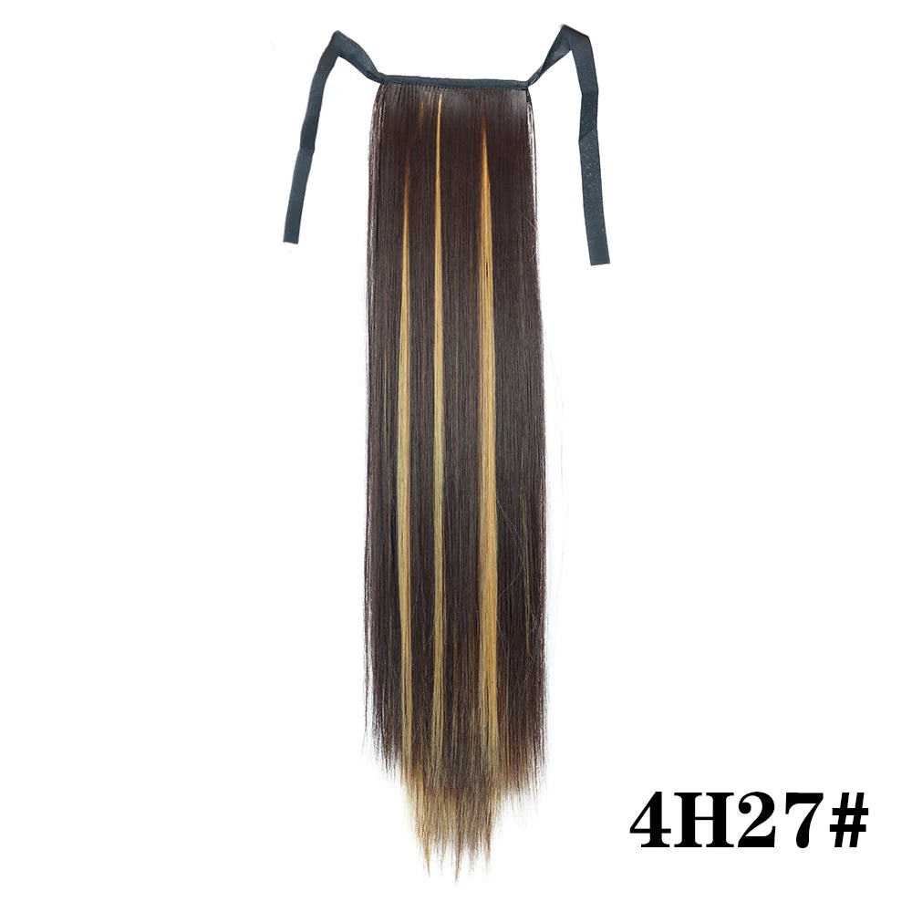 Glam Pony 22" Clip-In Straight Ponytail – Instant Volume & Style Extension - Glamorize Hair & Beauty 