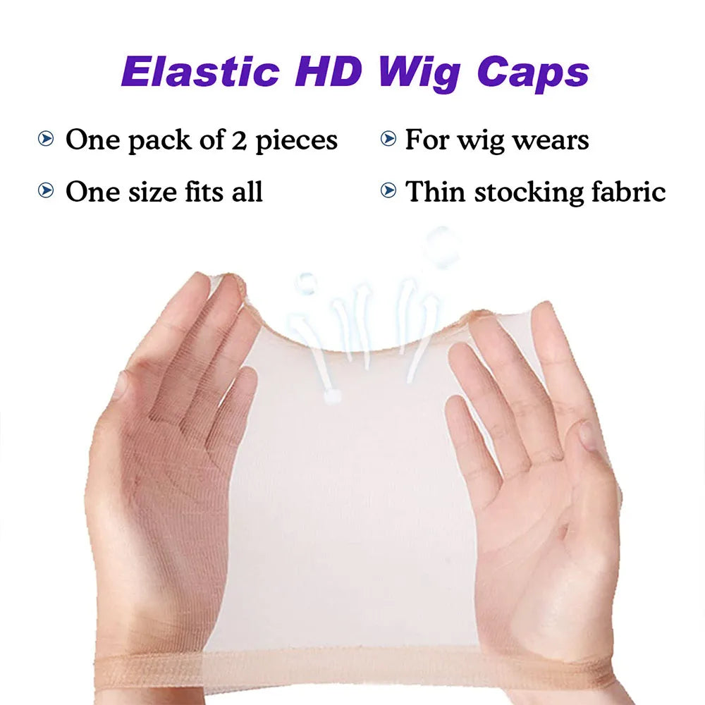 Ultra Sheer HD Wig Caps – Invisible Nylon Stocking Caps for Lace Wigs (12pcs/6 Packs) - Glamorize Hair & Beauty 