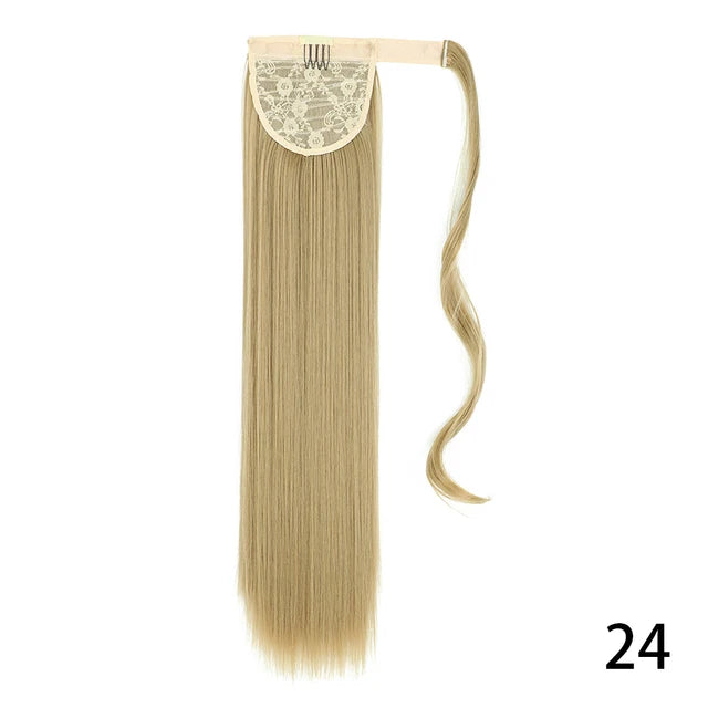 Glam Pony 22" Clip-In Straight Ponytail – Instant Volume & Style Extension - Glamorize Hair & Beauty 