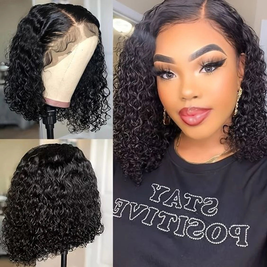 Elegance Deep Wave Bob – 13x4 Lace Frontal Virgin Human Hair Wig - Glamorize Hair & Beauty 