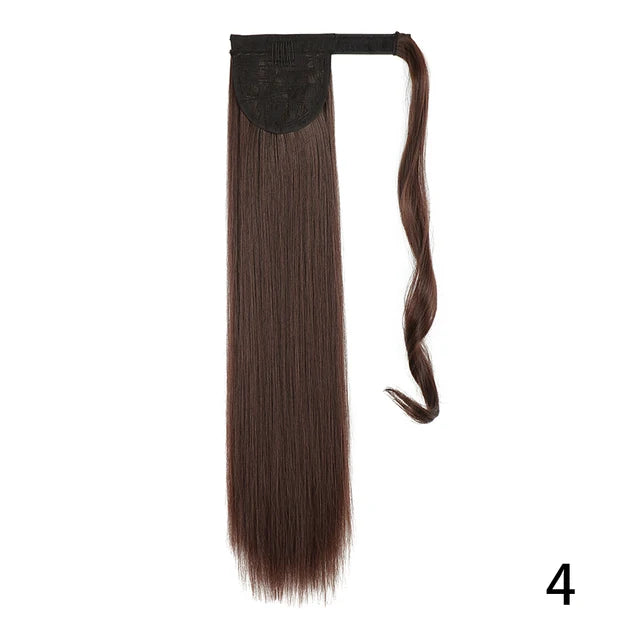 Glam Pony 22" Clip-In Straight Ponytail – Instant Volume & Style Extension - Glamorize Hair & Beauty 