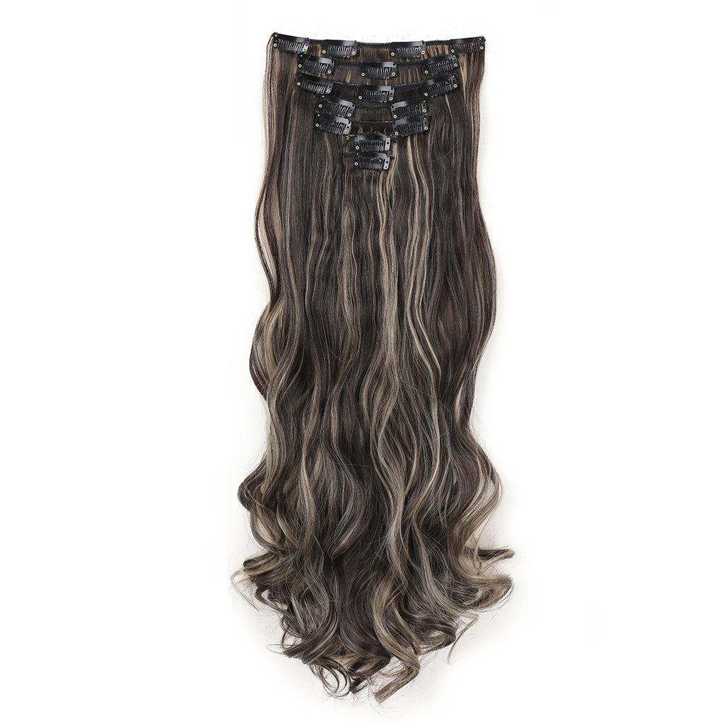 GlamWave Clip-In Extensions – 22" Luxe Wavy Set - Glamorize Hair & Beauty 