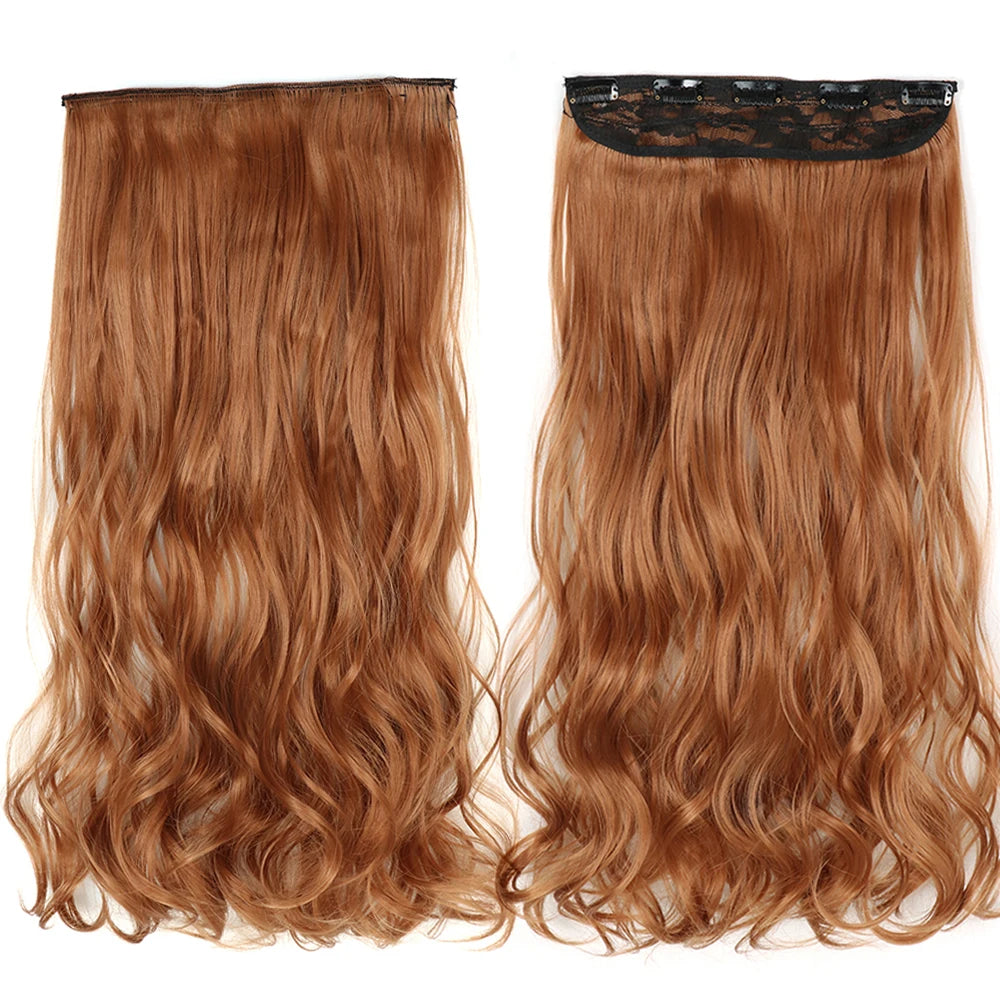 GlamWave 22" Clip-In Hair Extensions | Heat-Resistant Luxe Volume - Glamorize Hair & Beauty 