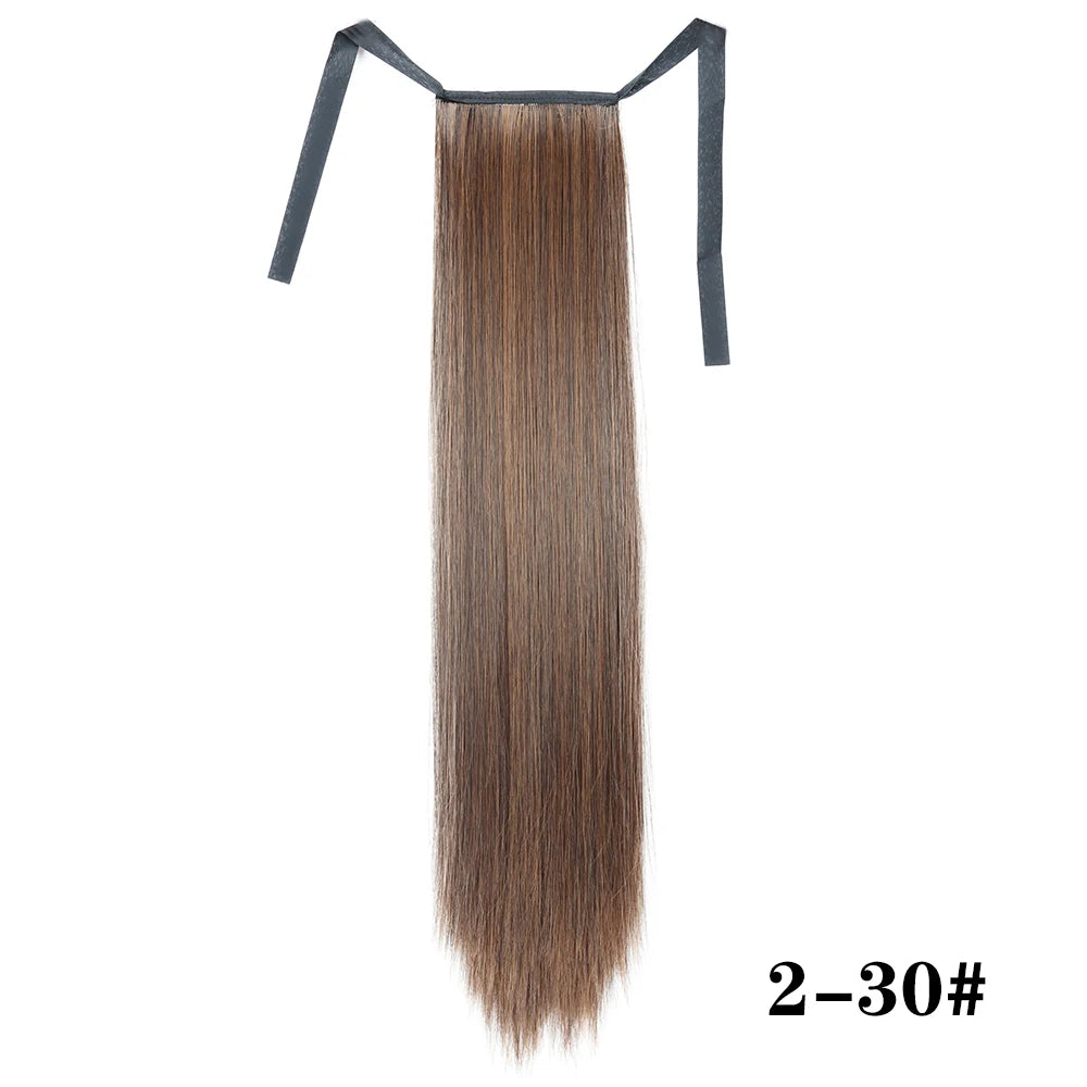 Glam Pony 22" Clip-In Straight Ponytail – Instant Volume & Style Extension - Glamorize Hair & Beauty 