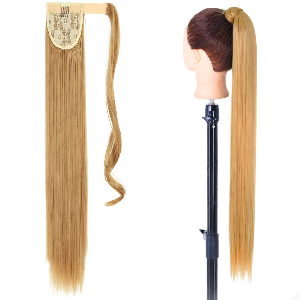 Ultra-Sleek Wrap-Around Ponytail – 85cm Long Clip-In Hairpiece - Glamorize Hair & Beauty 