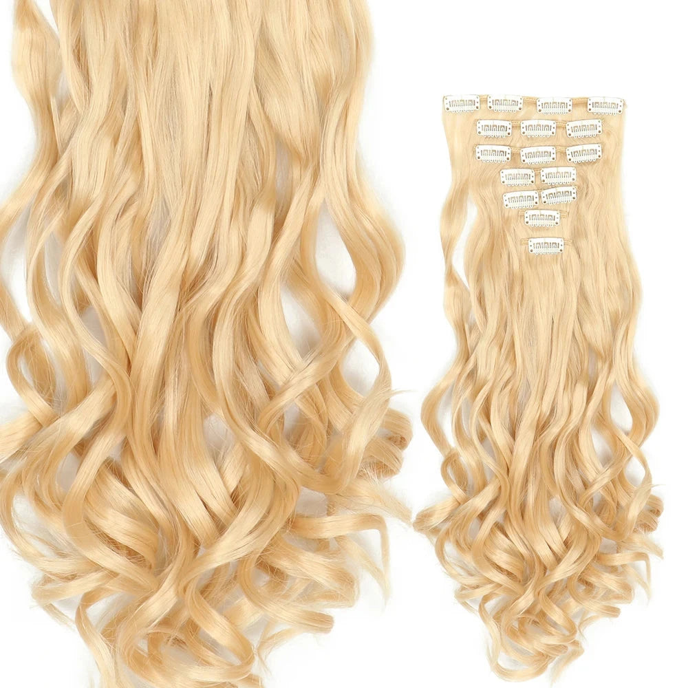 Sleek Luxe 24" Clip-In Straight Hair Extensions - Heat Resistant Glam Look - Glamorize Hair & Beauty 