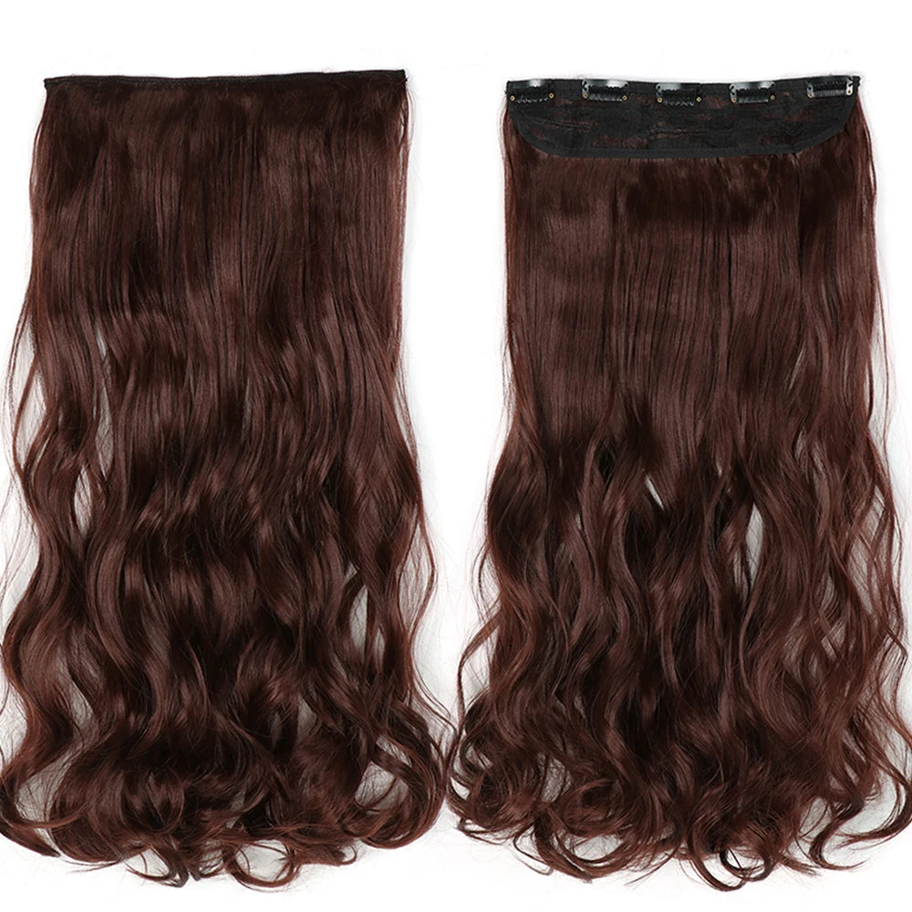 GlamWave 22" Clip-In Hair Extensions | Heat-Resistant Luxe Volume - Glamorize Hair & Beauty 