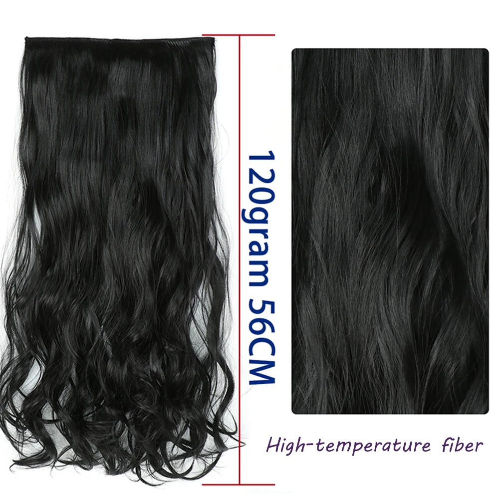 GlamWave 22" Clip-In Hair Extensions | Heat-Resistant Luxe Volume - Glamorize Hair & Beauty 