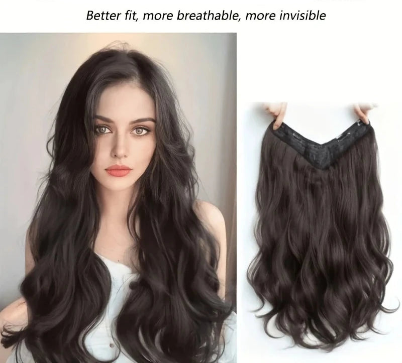 LuxeWave Invisible Extensions – Full-Body Wavy Glam - Glamorize Hair & Beauty 