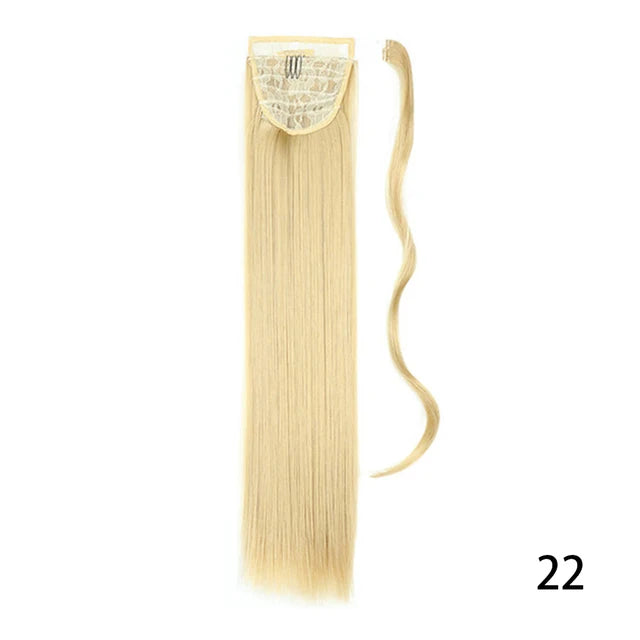 Glam Pony 22" Clip-In Straight Ponytail – Instant Volume & Style Extension - Glamorize Hair & Beauty 