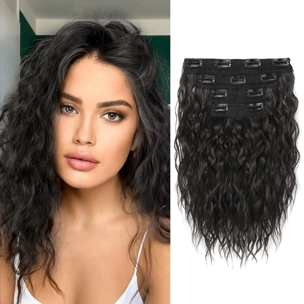 WaveChic Clip-In Hair Extensions – Long & Wavy Heat-Resistant Glam - Glamorize Hair & Beauty 