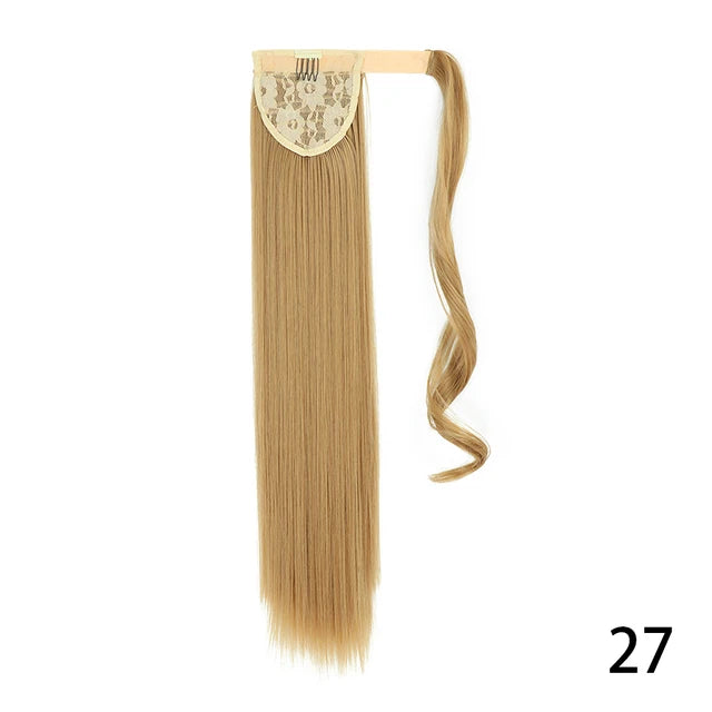 Glam Pony 22" Clip-In Straight Ponytail – Instant Volume & Style Extension - Glamorize Hair & Beauty 