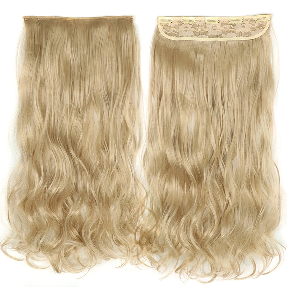 GlamWave 22" Clip-In Hair Extensions | Heat-Resistant Luxe Volume - Glamorize Hair & Beauty 