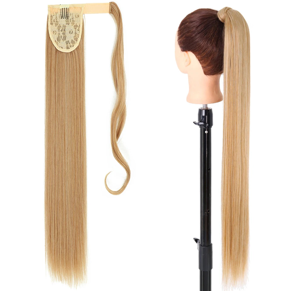 Ultra-Sleek Wrap-Around Ponytail – 85cm Long Clip-In Hairpiece - Glamorize Hair & Beauty 