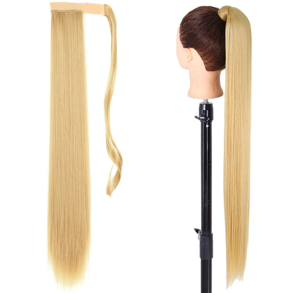 Ultra-Sleek Wrap-Around Ponytail – 85cm Long Clip-In Hairpiece - Glamorize Hair & Beauty 