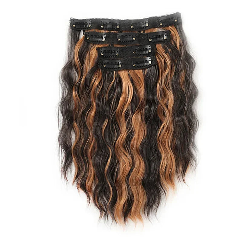 WaveChic Clip-In Hair Extensions – Long & Wavy Heat-Resistant Glam - Glamorize Hair & Beauty 