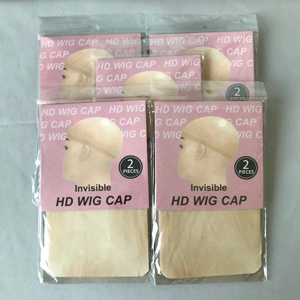 Invisible Comfort HD Wig Caps – Transparent Stocking Caps for Lace Wigs (5/10 Pack) - Glamorize Hair & Beauty 