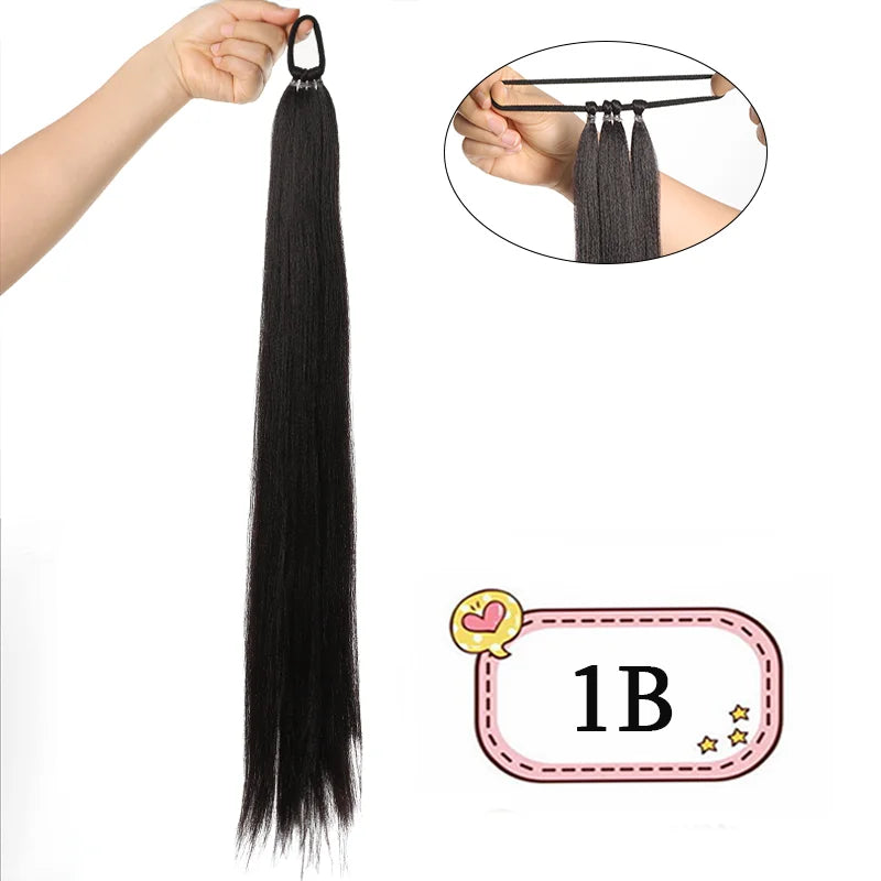 Velvet 28" Luxe Ponytail Extension – Versatile DIY Braided Style - Glamorize Hair & Beauty 