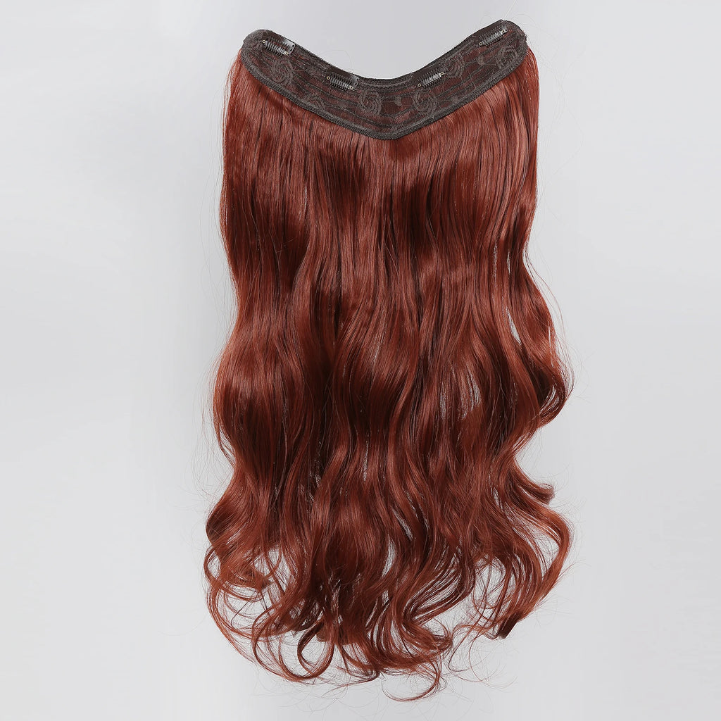 Radiant Auburn Waves – Invisible Wire Clip-In Hairpiece - Glamorize Hair & Beauty 