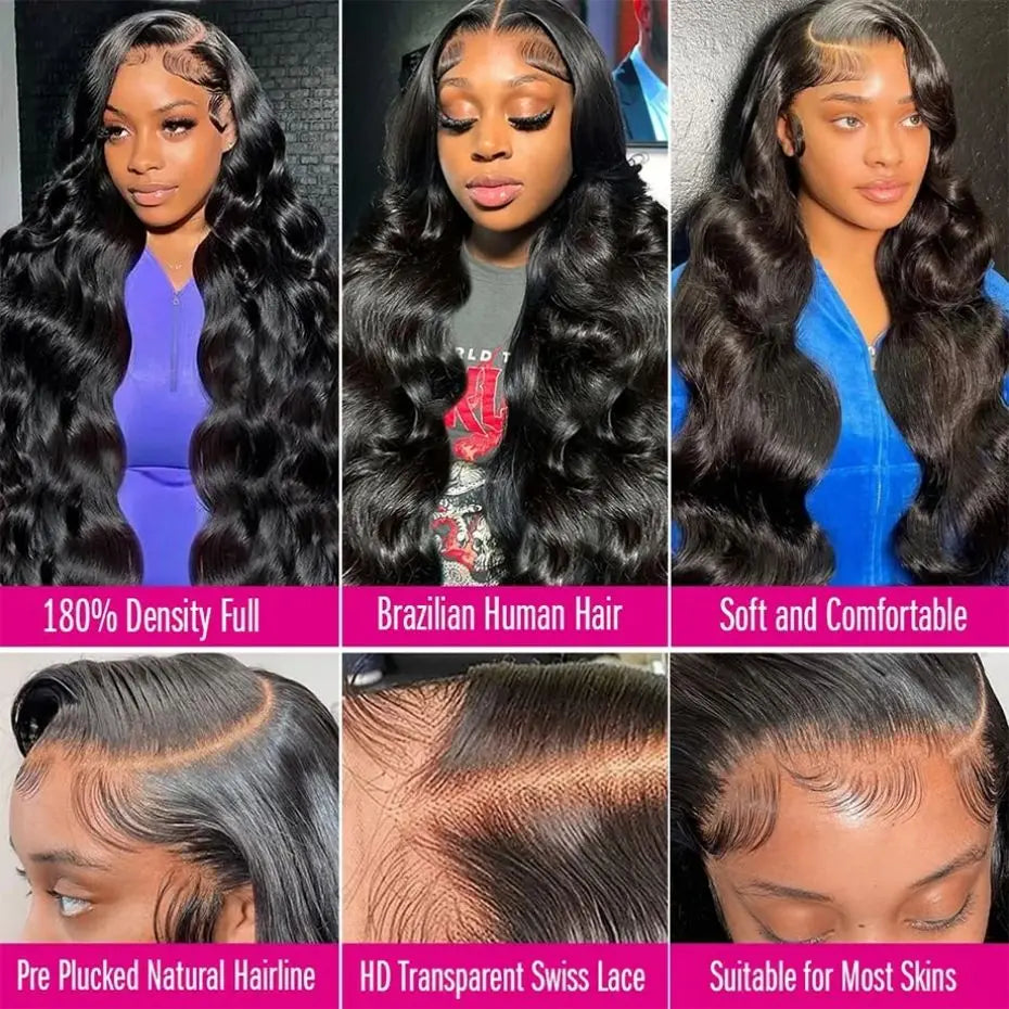 Velvet Wave Body Wave Lace Front Wig – Premium Indian Remy Hair - Glamorize Hair & Beauty 