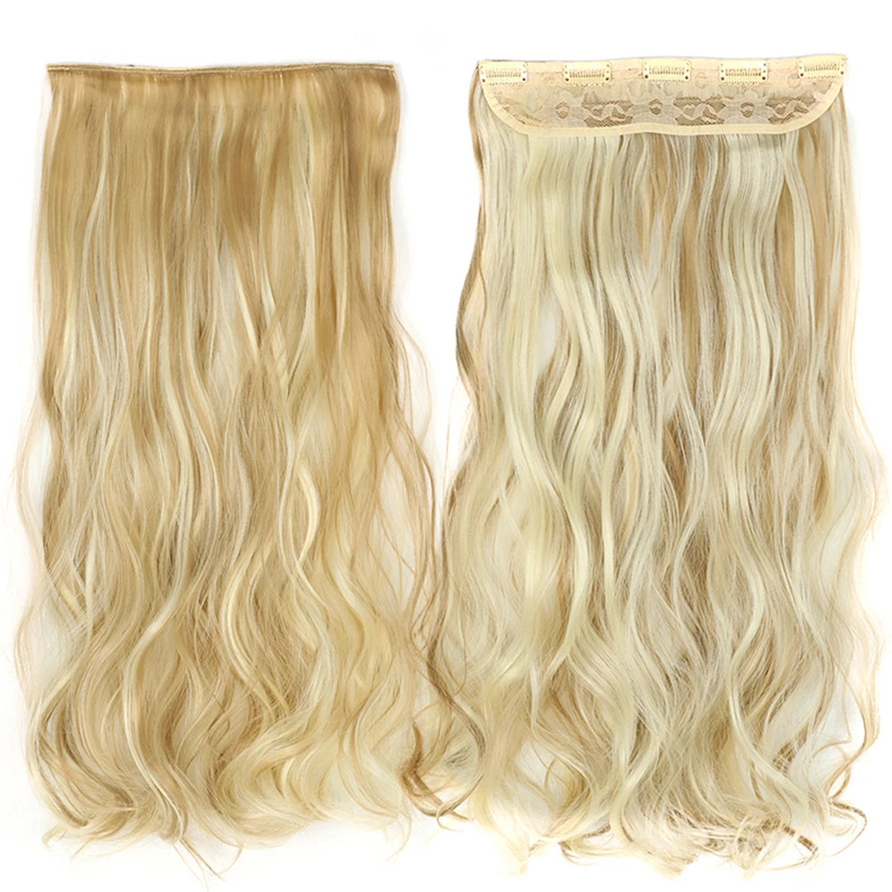 GlamWave 22" Clip-In Hair Extensions | Heat-Resistant Luxe Volume - Glamorize Hair & Beauty 