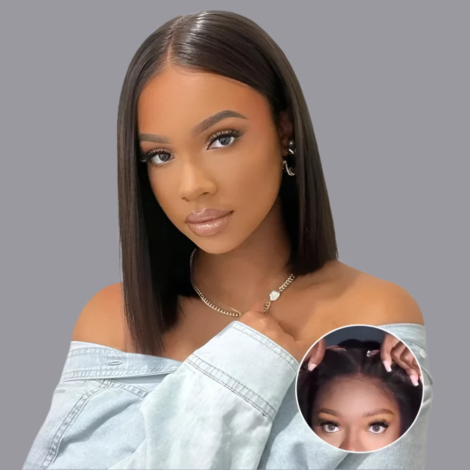 Instant Glam Glueless 4x4 HD Lace Bob Wig | Ready-to-Wear Perfection - Glamorize Hair & Beauty 