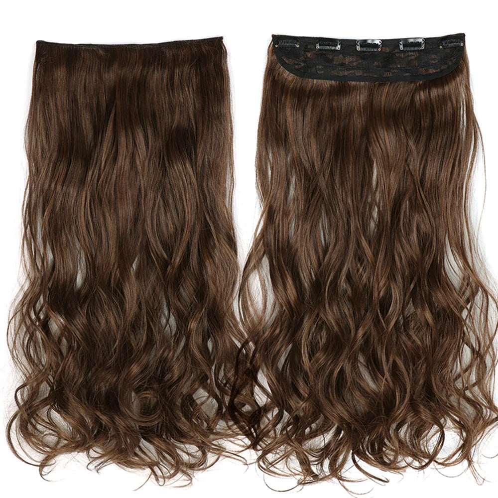 GlamWave 22" Clip-In Hair Extensions | Heat-Resistant Luxe Volume - Glamorize Hair & Beauty 