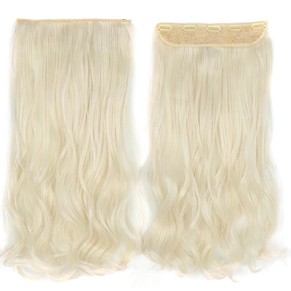 GlamWave 22" Clip-In Hair Extensions | Heat-Resistant Luxe Volume - Glamorize Hair & Beauty 