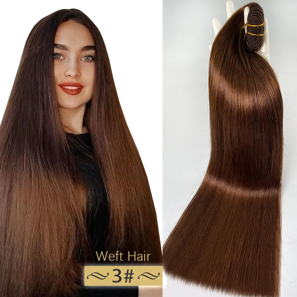 Luxe Brazilian Straight Hair Bundles – Remy Sew-In Weft Extensions 30 - Glamorize Hair & Beauty 