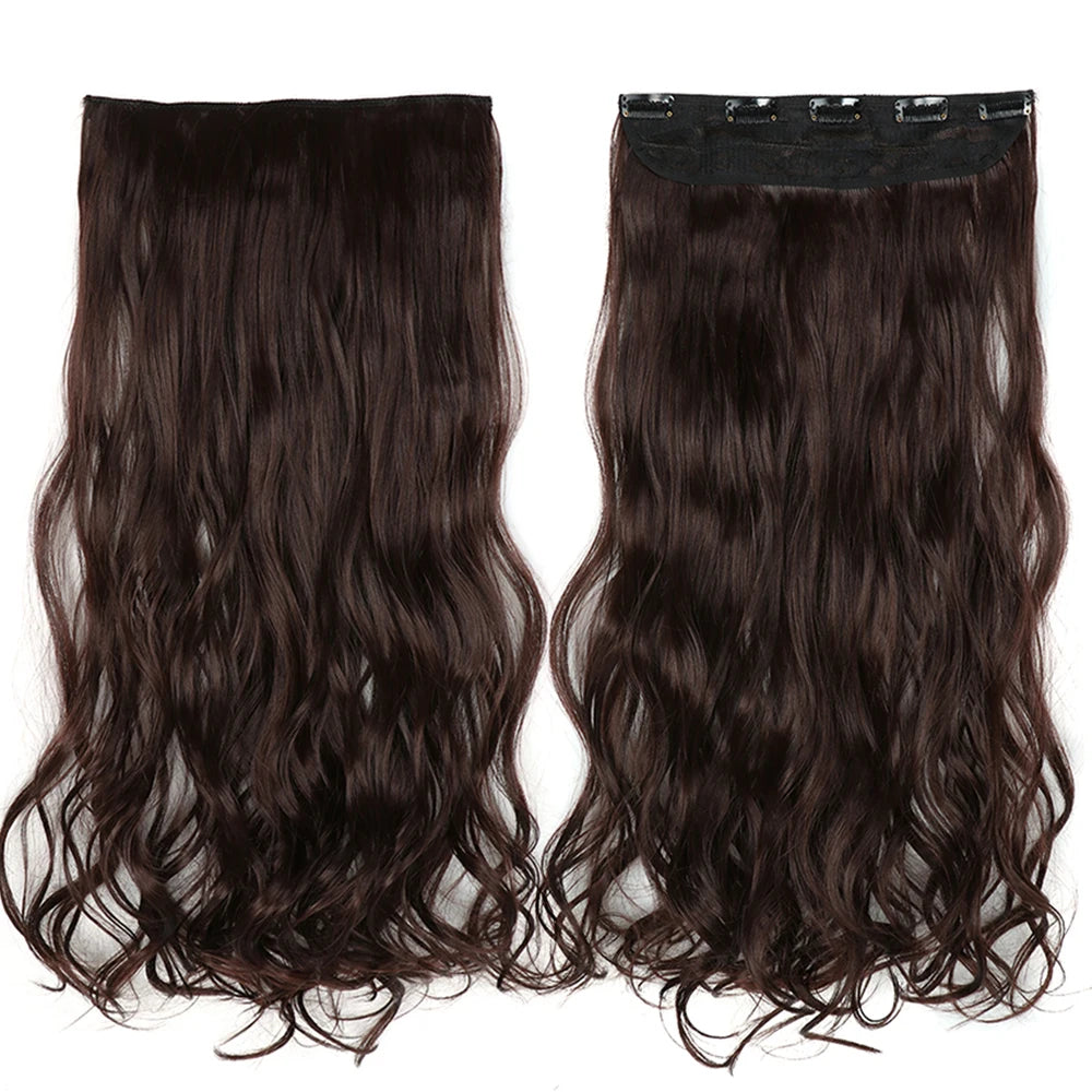 GlamWave 22" Clip-In Hair Extensions | Heat-Resistant Luxe Volume - Glamorize Hair & Beauty 