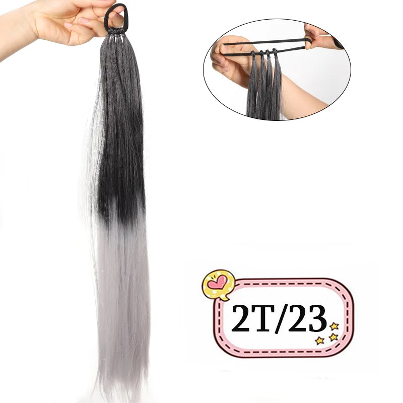 Velvet 28" Luxe Ponytail Extension – Versatile DIY Braided Style - Glamorize Hair & Beauty 