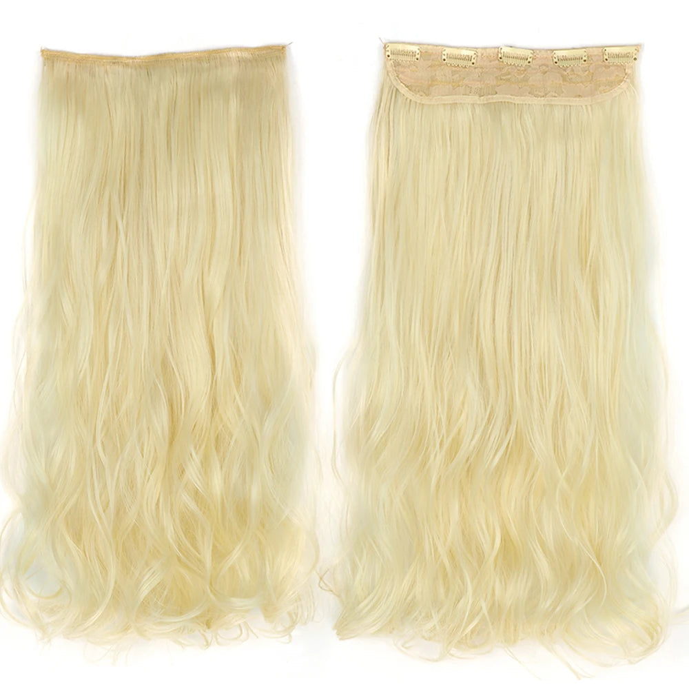 GlamWave 22" Clip-In Hair Extensions | Heat-Resistant Luxe Volume - Glamorize Hair & Beauty 