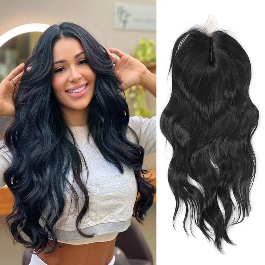 WaveGlam Clip-On Topper – 22" Natural Waves - Glamorize Hair & Beauty 