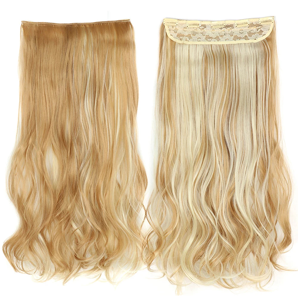 GlamWave 22" Clip-In Hair Extensions | Heat-Resistant Luxe Volume - Glamorize Hair & Beauty 