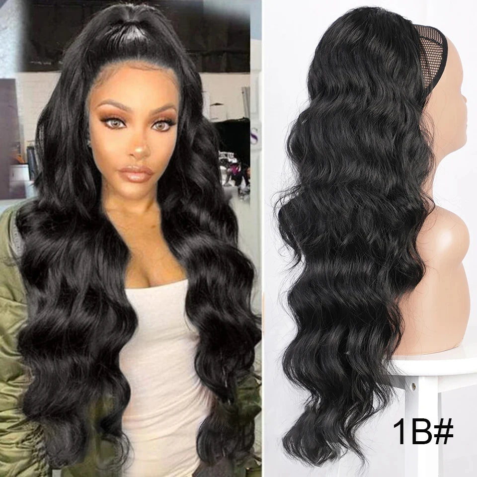 LuxeWave Long Body Wavy Drawstring Ponytail | Effortless Glam in Seconds - Glamorize Hair & Beauty 