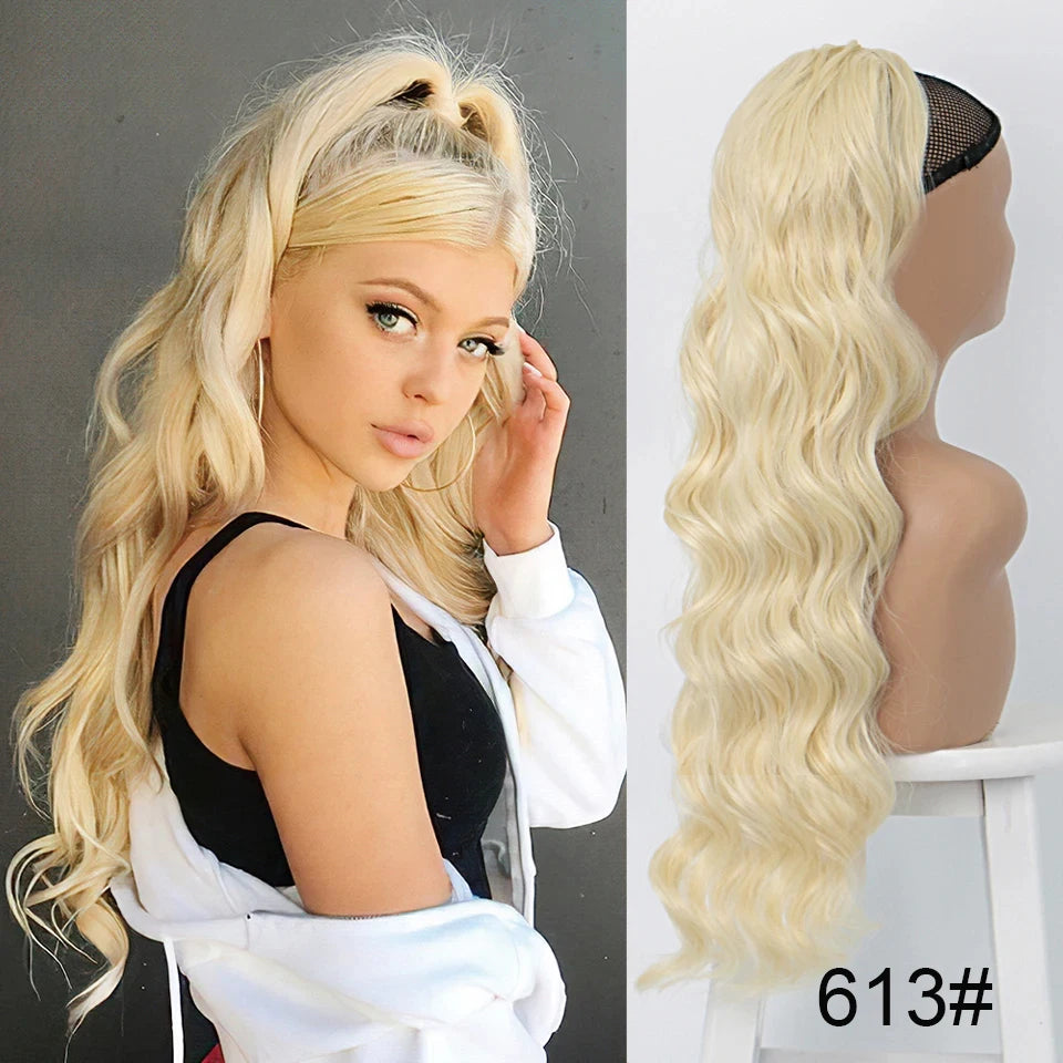 LuxeWave Long Body Wavy Drawstring Ponytail | Effortless Glam in Seconds - Glamorize Hair & Beauty 