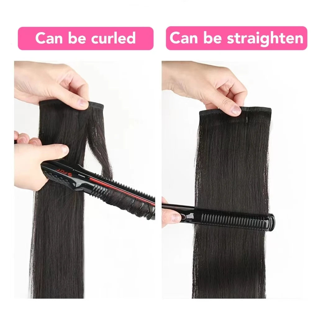 Sleek Straight Clip-In Extensions – Brazilian Remy Human Hair - Glamorize Hair & Beauty 