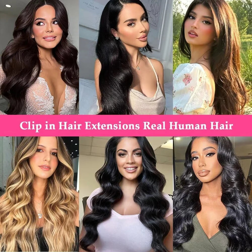 Silky Straight Clip-In Extensions – 100% Brazilian Virgin Hair - Glamorize Hair & Beauty 