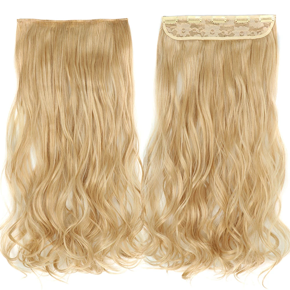 GlamWave 22" Clip-In Hair Extensions | Heat-Resistant Luxe Volume - Glamorize Hair & Beauty 