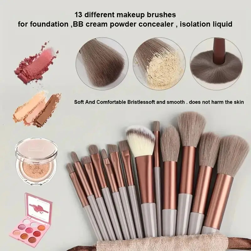 LuxeBlend™ Professional Makeup Brush Set – Soft Fluffy Precision Tools - Glamorize Hair & Beauty 