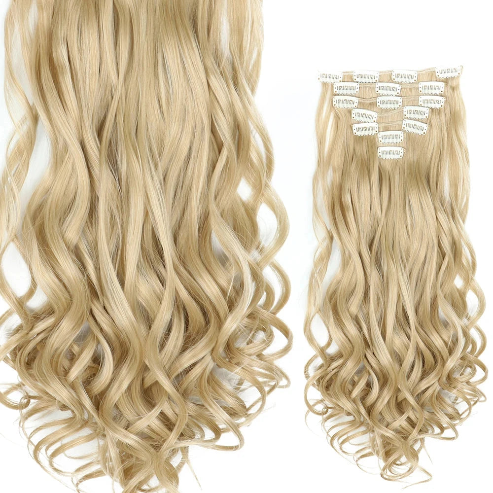 Sleek Luxe 24" Clip-In Straight Hair Extensions - Heat Resistant Glam Look - Glamorize Hair & Beauty 