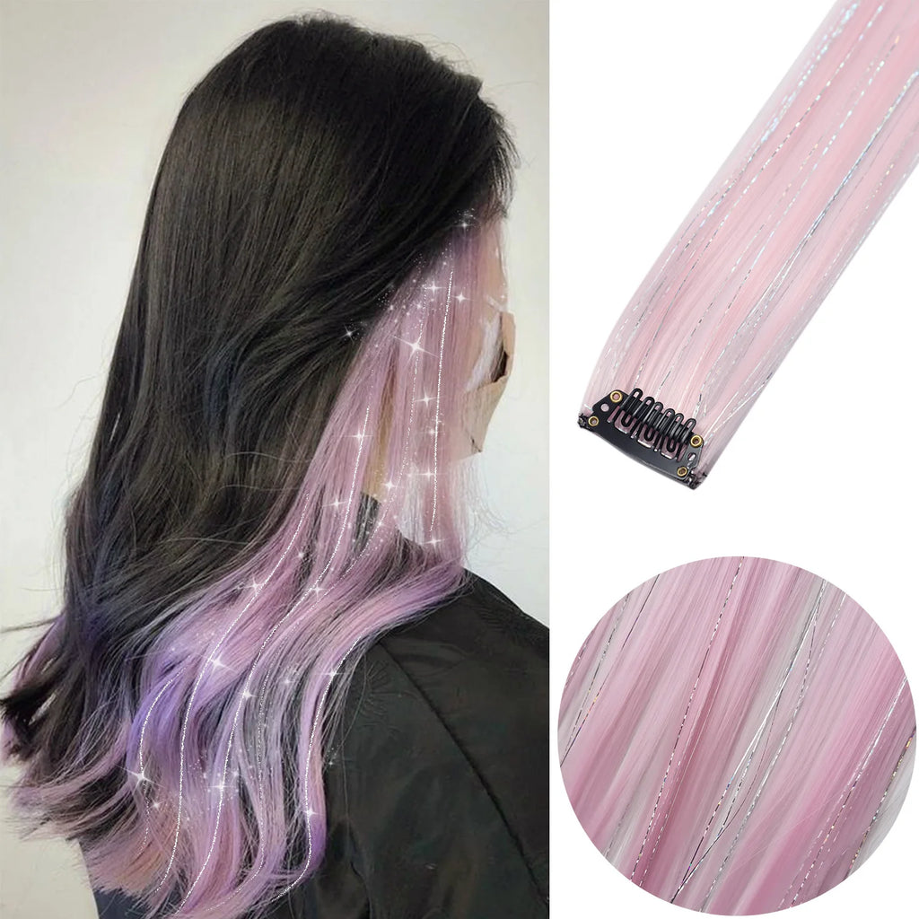 Vibrant Party Highlights – 22" Clip-In Multi-Color Hair Extensions - Glamorize Hair & Beauty 