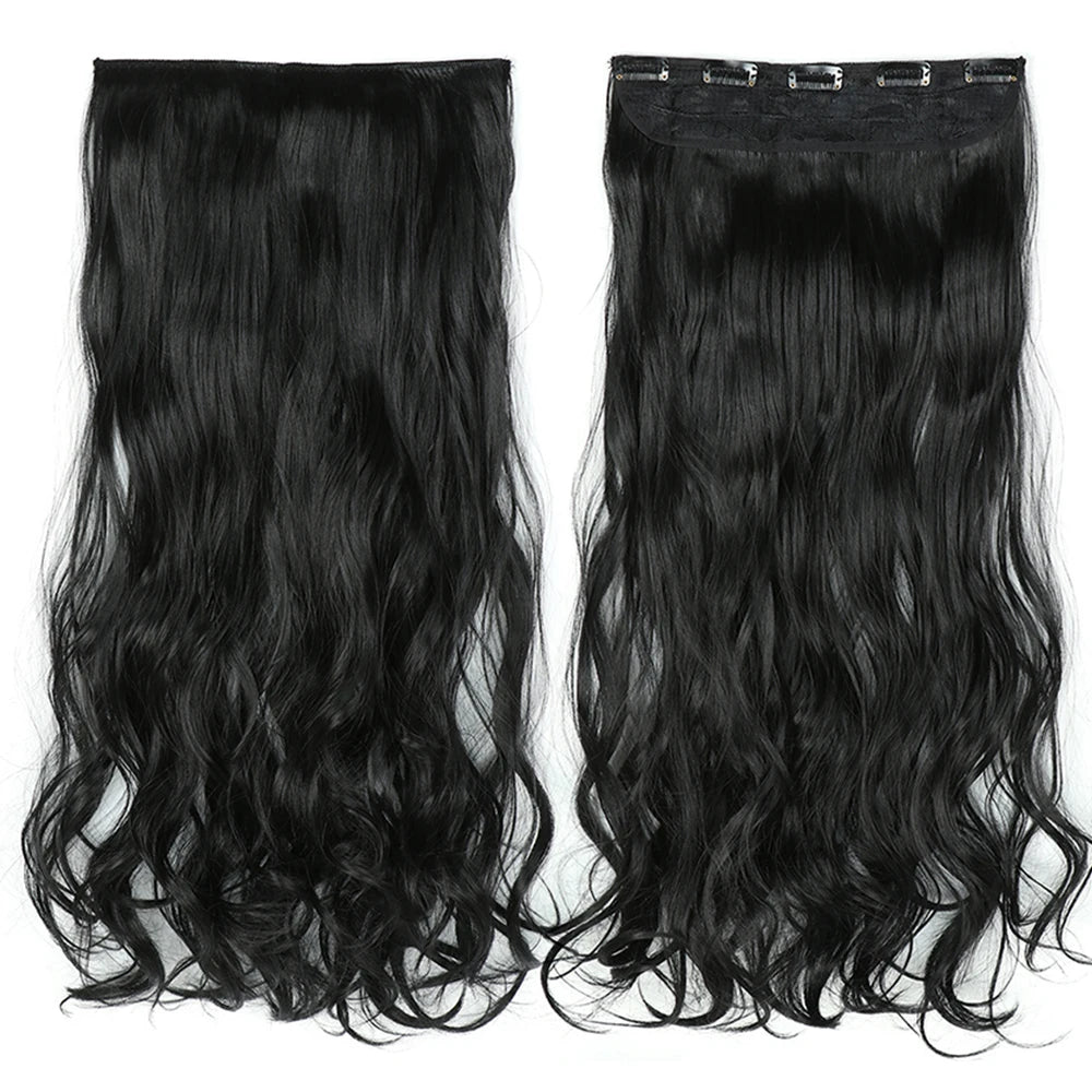 GlamWave 22" Clip-In Hair Extensions | Heat-Resistant Luxe Volume - Glamorize Hair & Beauty 