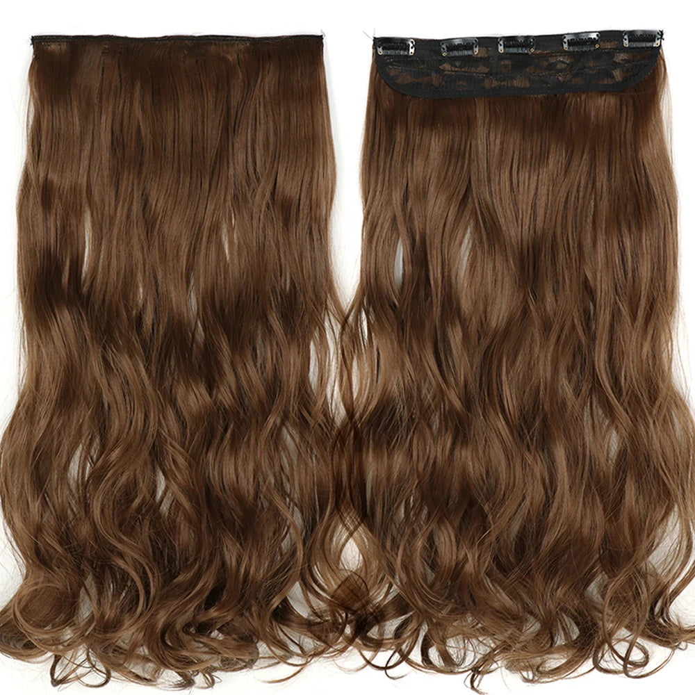 GlamWave 22" Clip-In Hair Extensions | Heat-Resistant Luxe Volume - Glamorize Hair & Beauty 