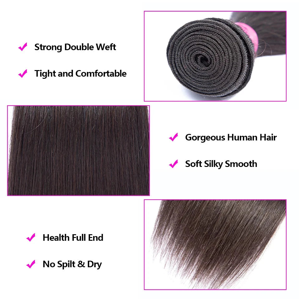 PureSilk Peruvian Straight Remy Hair Bundles - Glamorize Hair & Beauty 