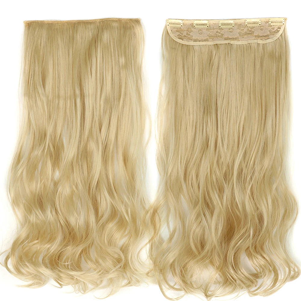 GlamWave 22" Clip-In Hair Extensions | Heat-Resistant Luxe Volume - Glamorize Hair & Beauty 