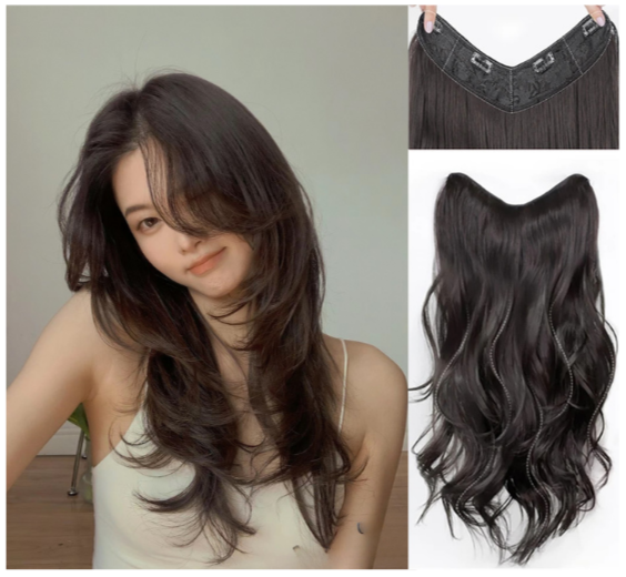 Elegance French Curl Volume Boost - Seamless One-Piece Hair Extension - Glamorize Hair & Beauty 